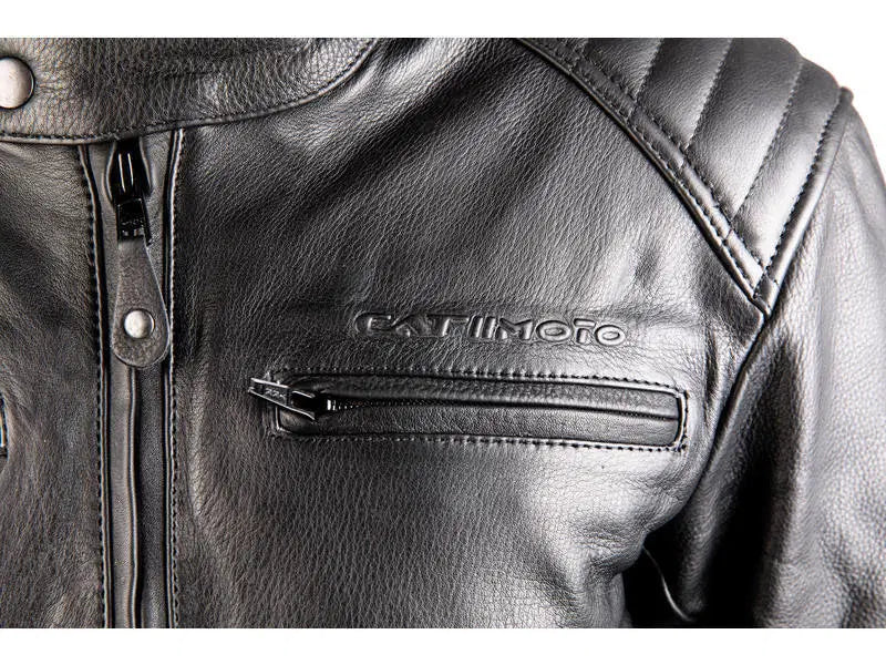 Load image into Gallery viewer, מעיל עור ממוגן לאופנוע/קטנוע שחור + כפפות חורף מתנה CAT2MOTO VEGA