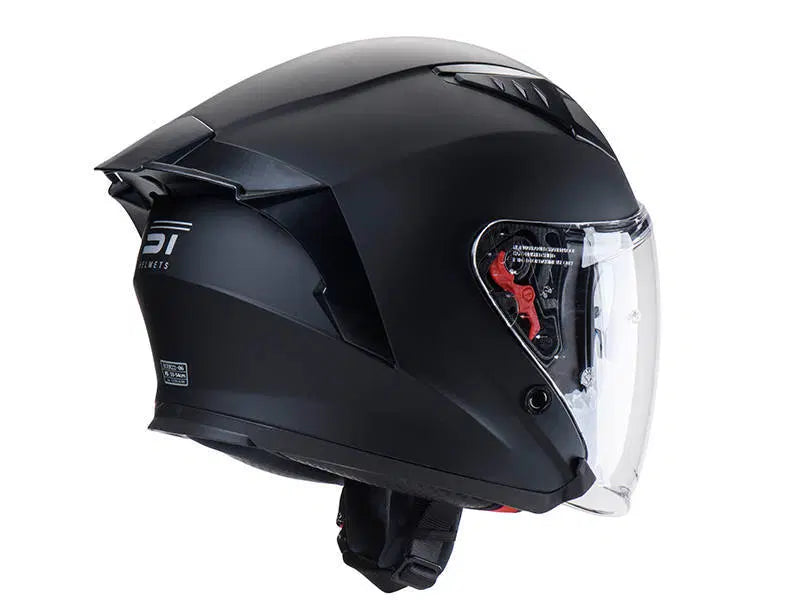 Load image into Gallery viewer, קסדה 3/4 אס טי שחור מט כולל דיבורית מתנה ST Z-301