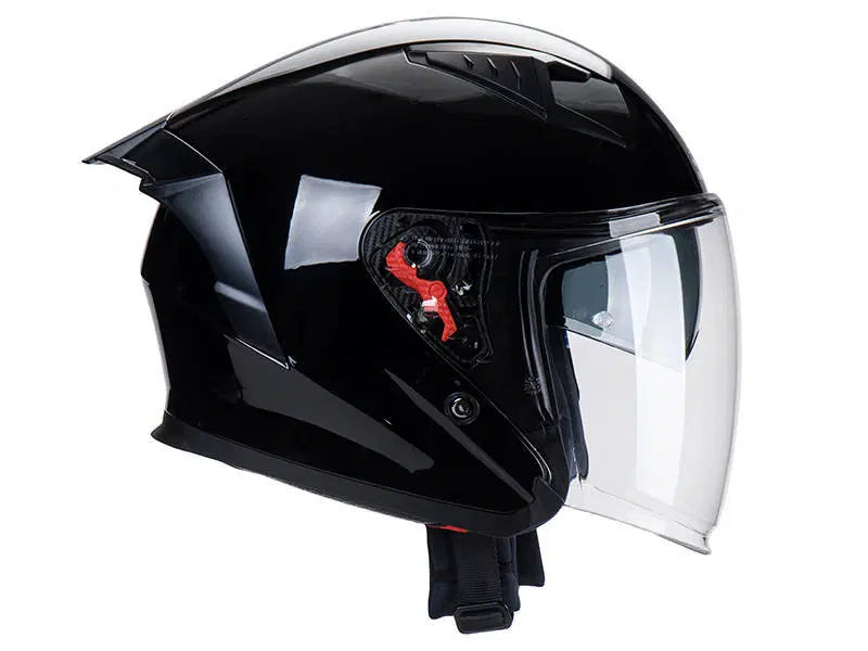 Load image into Gallery viewer, קסדה 3/4 אס טי שחור מבריק כולל דיבורית מתנה ST Z-301