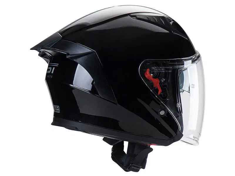 Load image into Gallery viewer, קסדה 3/4 אס טי שחור מבריק כולל דיבורית מתנה ST Z-301