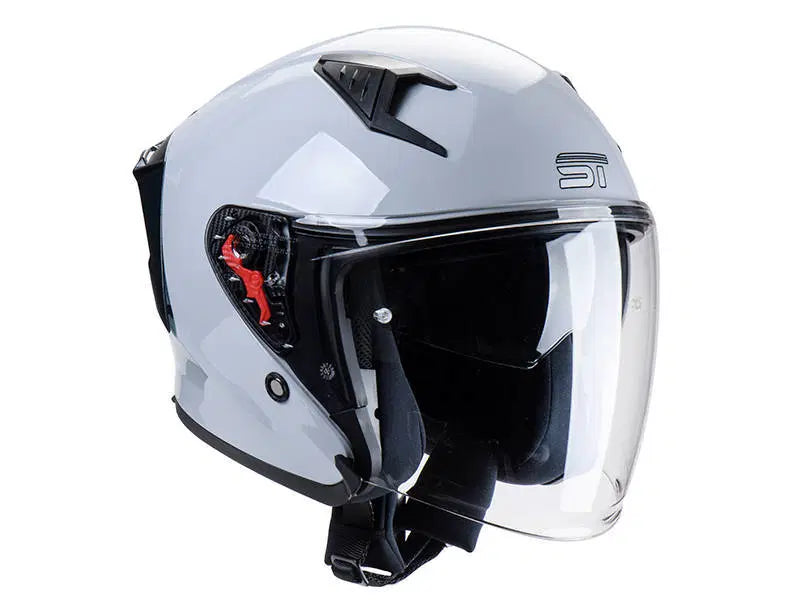 Load image into Gallery viewer, קסדה 3/4 אס טי אפור מבריק כולל דיבורית מתנה ST Z-301