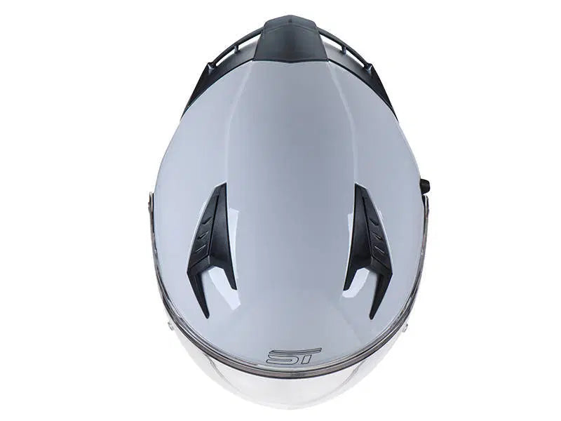 Load image into Gallery viewer, קסדה 3/4 אס טי אפור מבריק כולל דיבורית מתנה ST Z-301