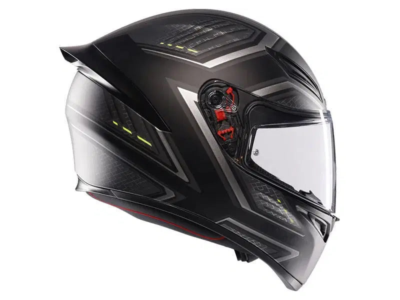 Load image into Gallery viewer, קסדה מלאה לאופנוע/קטנוע איי ג'י וי שחור/אפור AGV K1S 22.06