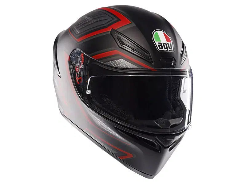 Load image into Gallery viewer, קסדה מלאה לאופנוע/קטנוע איי ג'י וי שחור/אדום AGV K1S 22.06