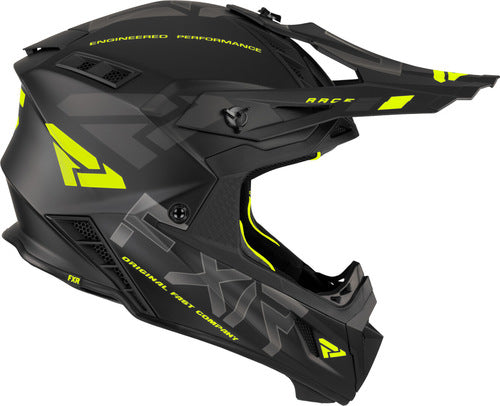 Load image into Gallery viewer, קסדה לאופנוע שטח/טרקטורון אפ איקס אר שחור/צהוב FXR Helium 22.06