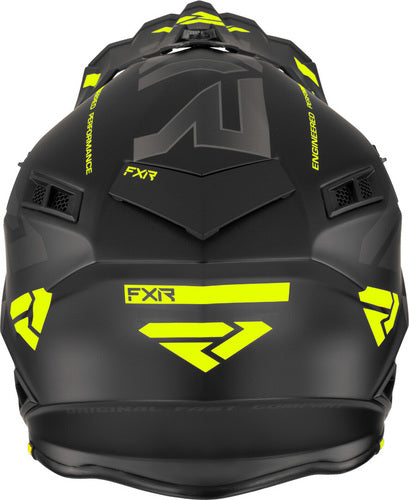 Load image into Gallery viewer, קסדה לאופנוע שטח/טרקטורון אפ איקס אר שחור/צהוב FXR Helium 22.06