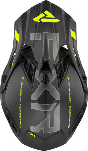 Load image into Gallery viewer, קסדה לאופנוע שטח/טרקטורון אפ איקס אר שחור/צהוב FXR Helium 22.06