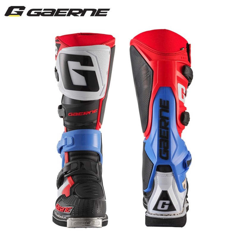 Load image into Gallery viewer, מגף רכיבה לאופנוע שטח/טרקטורון גארנה אס גי 12 אדום שחור כחול GAERNE SG12 REALM V25