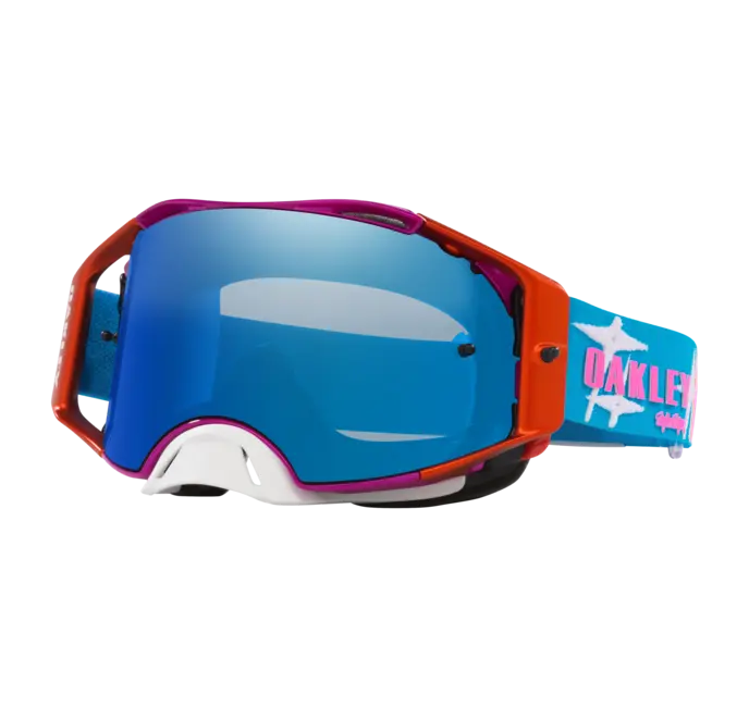 Load image into Gallery viewer, משקפי אבק אוקלי כחול/ורוד OAKLEY Airbrake MX TLD Speed Stars W/Black Ice Iridium