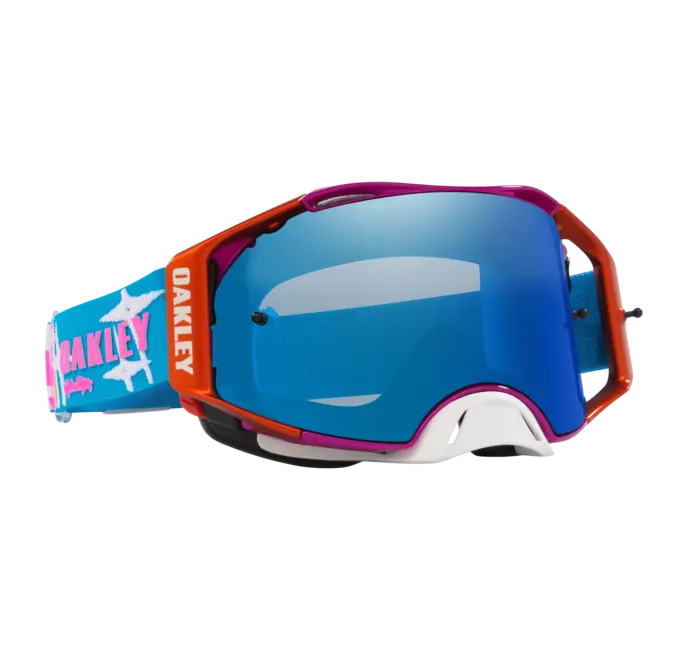 Load image into Gallery viewer, משקפי אבק אוקלי כחול/ורוד OAKLEY Airbrake MX TLD Speed Stars W/Black Ice Iridium
