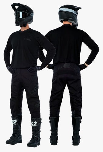 Load image into Gallery viewer, חליפת רכיבה לאופנוע שטח/טרקטורון אוניל שחור ONEAL ELEMENT Black