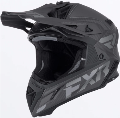 Load image into Gallery viewer, קסדה לאופנוע שטח/טרקטורון אפ איקס אר שחור קרבון FXR Helium Carbon 2026 22.06