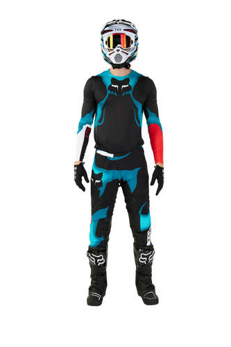 Load image into Gallery viewer, חליפת רכיבה לאופנוע שטח/טרקטורון פוקס פלקסאייר שחור FOX Flexair WITHERED V24