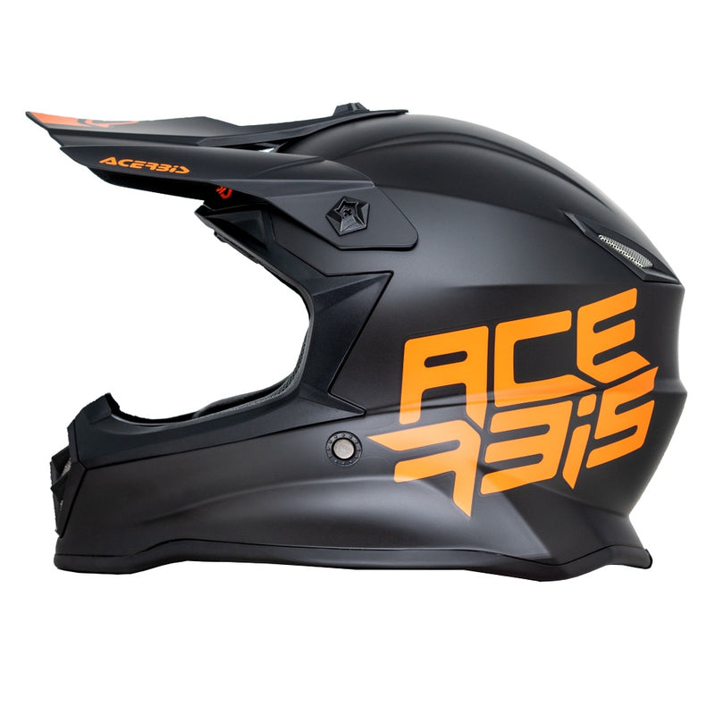 Load image into Gallery viewer, קסדת שטח ילדים שחור/כתום Acerbis