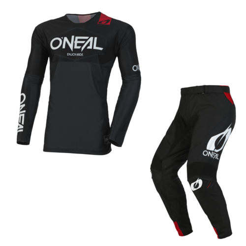 Load image into Gallery viewer, חליפת רכיבה לאופנוע שטח/טרקטורון אוניל שחור/אפור ONEAL Mayhem Hexx