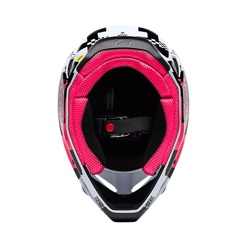 Load image into Gallery viewer, קסדת שטח לאופנוע/טרקטורון פוקס וי 1 שחור/לבן/ורוד FOX V1 Digi Image V25