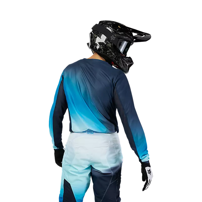 Load image into Gallery viewer, חליפת רכיבה לאופנוע שטח/טרקטורון פוקס 180 לבן/כחול FOX 180 AIR HAZE V25