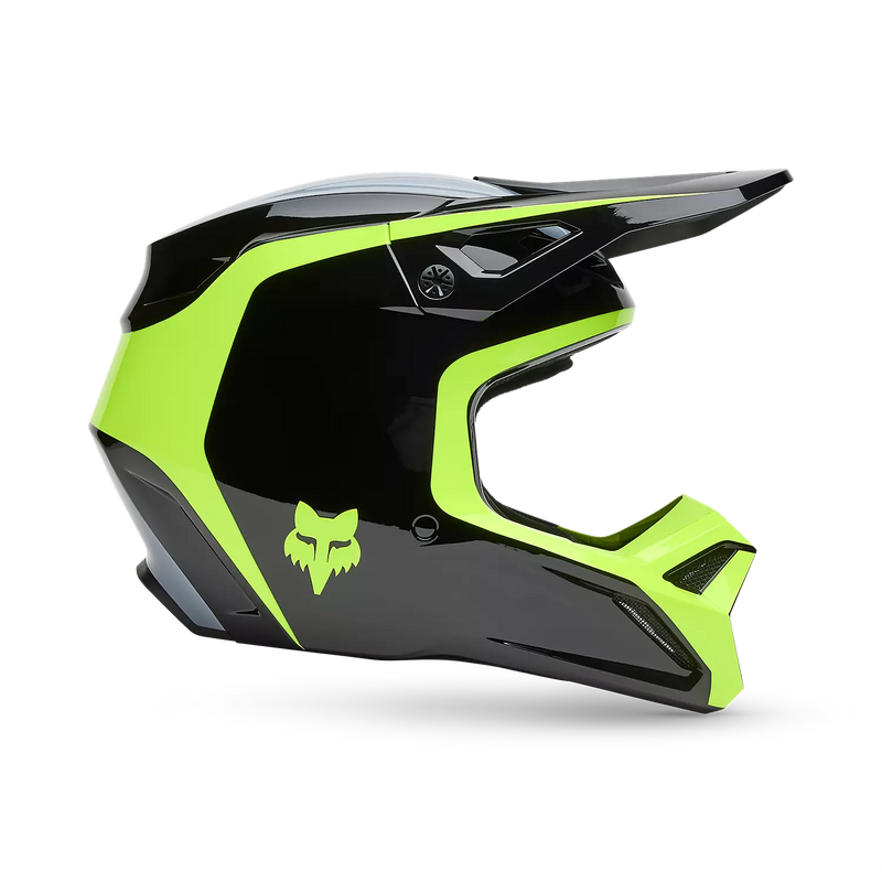 Load image into Gallery viewer, קסדת שטח לאופנוע/טרקטורון פוקס וי 1 שחור/צהוב FOX V1 Flow V25