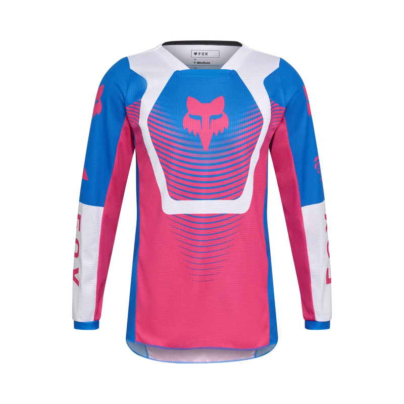 Load image into Gallery viewer, חליפת רכיבה לאופנוע שטח/טרקטורון פוקס 180 ילדים כחול/ורוד FOX YTH 180 Collect V26