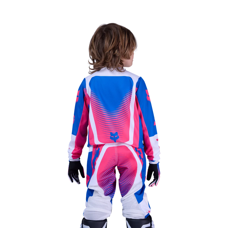 Load image into Gallery viewer, חליפת רכיבה לאופנוע שטח/טרקטורון פוקס 180 ילדים כחול/ורוד FOX YTH 180 Collect V26