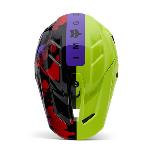 Load image into Gallery viewer, קסדה לאופנוע שטח/טרקטורון פוקס וי 3 צהוב/צבעוני FOX V3 Throttle V25