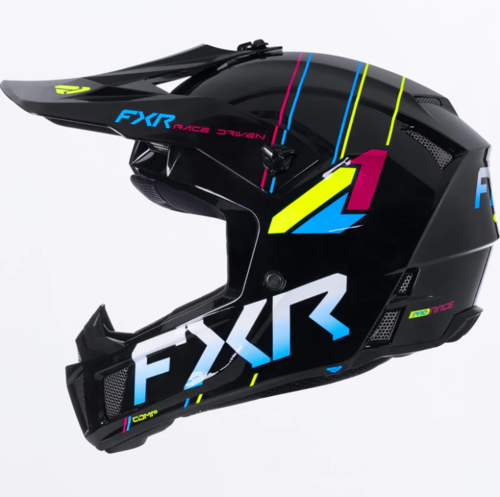 Load image into Gallery viewer, קסדת שטח לילדים אפ איקס אר קלאצ' שחור FXR CLUTCH MX RAVE 2026 22.06