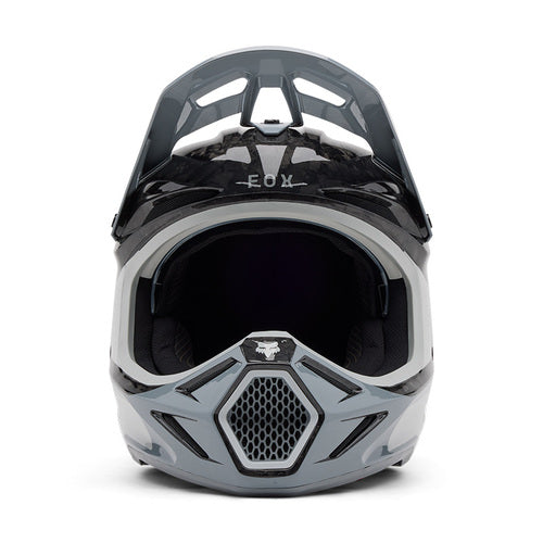 Load image into Gallery viewer, קסדה לאופנוע שטח/טרקטורון פוקס וי 3 אר אס אפור קרבון FOX V3 RS Infinite V25