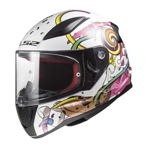 Load image into Gallery viewer, קסדה אל אס 2 רפיד מיני לילדים מלאה לכביש לבן/ורוד Ls2 FF353 Rapid Mini