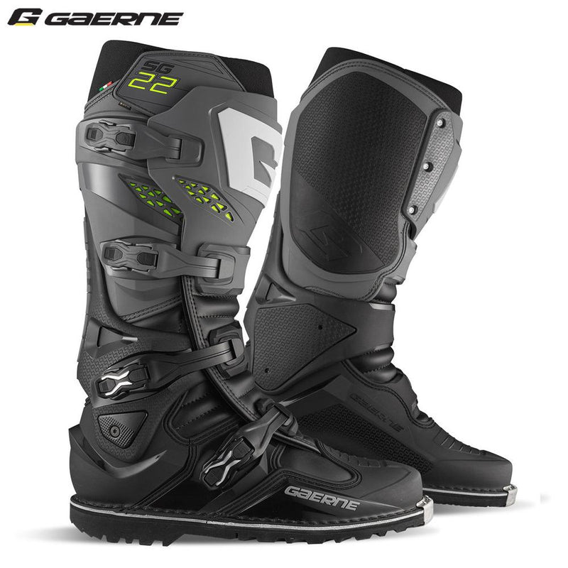 Load image into Gallery viewer, מגף רכיבה לאופנוע גארנה אס גי 22 שחור/אפור Gaerne SG22 Gore-Tex