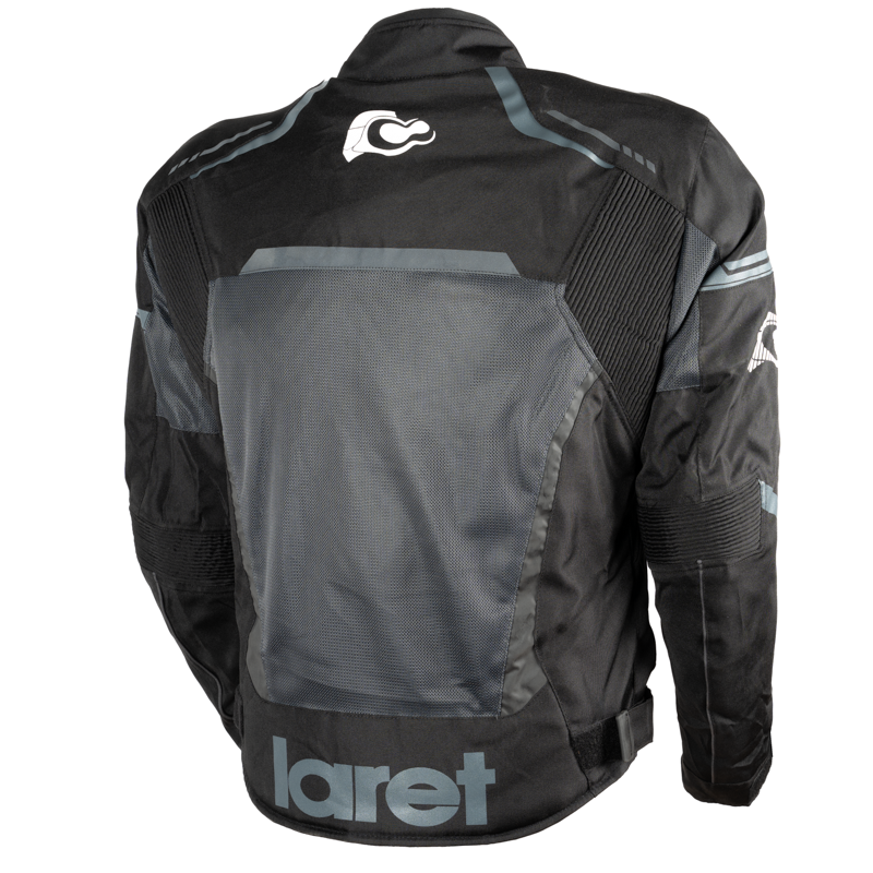 Load image into Gallery viewer, מעיל לאופנוע/קטנוע ממוגן רב עונתי שחור/אפור לארט LARET