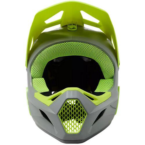 Load image into Gallery viewer, קסדה פול פייס ילדים לאופניים פוקס רמפייג אפור/צהוב FOX Rampage V23