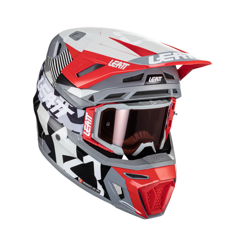 Load image into Gallery viewer, קסדה לאופנוע שטח/טרקטורון כולל משקף ליט אפור LEATT 8.5 Forge V24