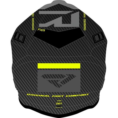 Load image into Gallery viewer, קסדה לאופנוע שטח/טרקטורון אפ איקס אר קרבון שחור/צהוב FXR Helium Carbon 22.06