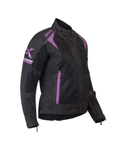 Load image into Gallery viewer, מעיל לאופנוע רב עונתי נשים ספרקס שחור/ורוד SPARKS Force Ladies