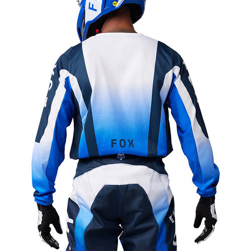 Load image into Gallery viewer, חליפת רכיבה לאופנוע שטח/טרקטורון פוקס 180 כחול/לבן FOX 180 LEAN V25