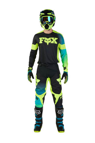 Load image into Gallery viewer, חליפת רכיבה לאופנוע שטח /טרקטורון פוקס 360 שחור/צהוב FOX 360 STREAK V24