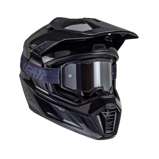 Load image into Gallery viewer, קסדה אדוונצ'ר ליט 8.5 שחור כולל משקף אבק LEATT ADV 8.5 V25 Stealth