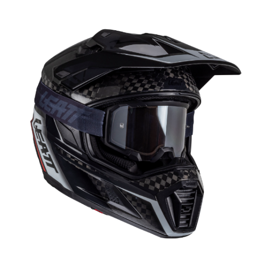 Load image into Gallery viewer, קסדה אדוונצ'ר ליט 9.5 קרבון כולל משקף אבק LEATT ADV 9.5 V25 Carbon