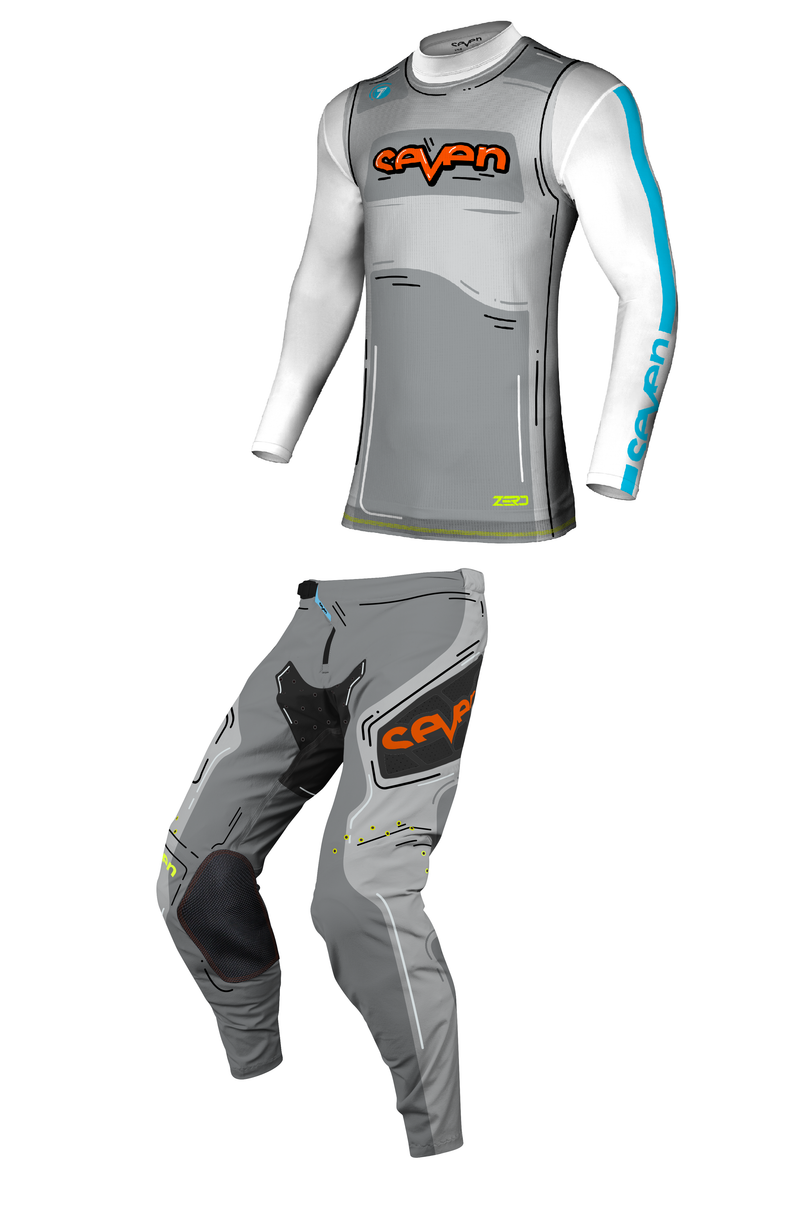 Load image into Gallery viewer, חליפת רכיבה לאופנוע שטח/טרקטורון סבן זירו אפור SEVEN ZERO Hijack Concrete V25