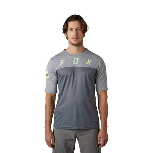 Load image into Gallery viewer, חולצת רכיבה קצרה לאופניים פוקס דיפנד אפור FOX Defend SS V23