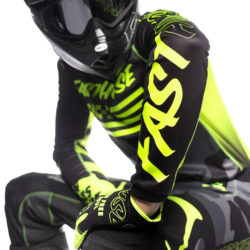 Load image into Gallery viewer, חליפת רכיבה פסטהאוס גריינדוס שחור/צהוב Fasthouse Grindhouse Riot 24