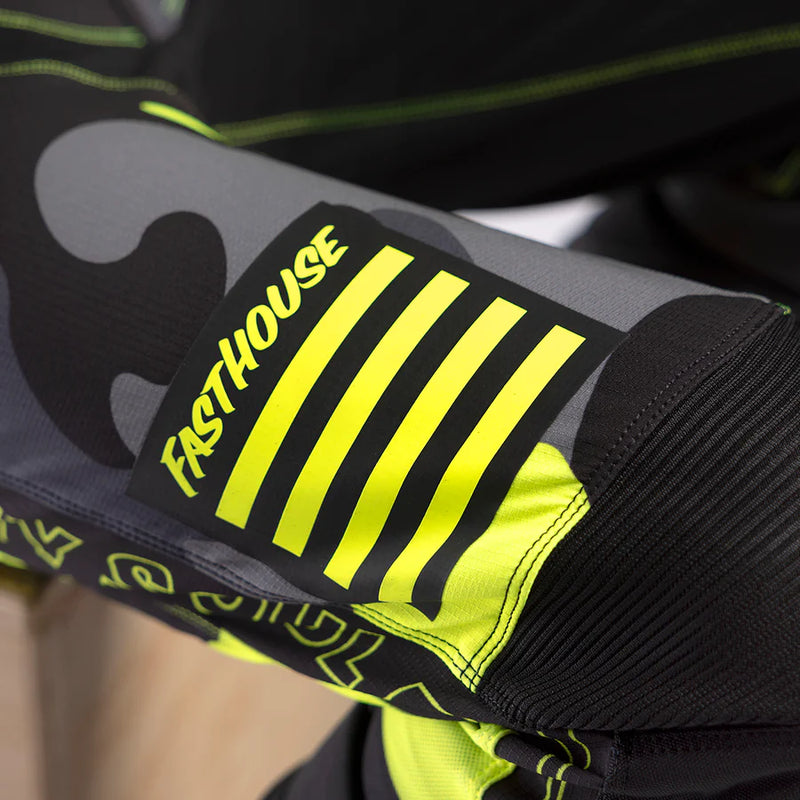 Load image into Gallery viewer, מכנס רכיבה פסטהאוס גריינדוס שחור/צהוב Fasthouse Grindhouse Riot