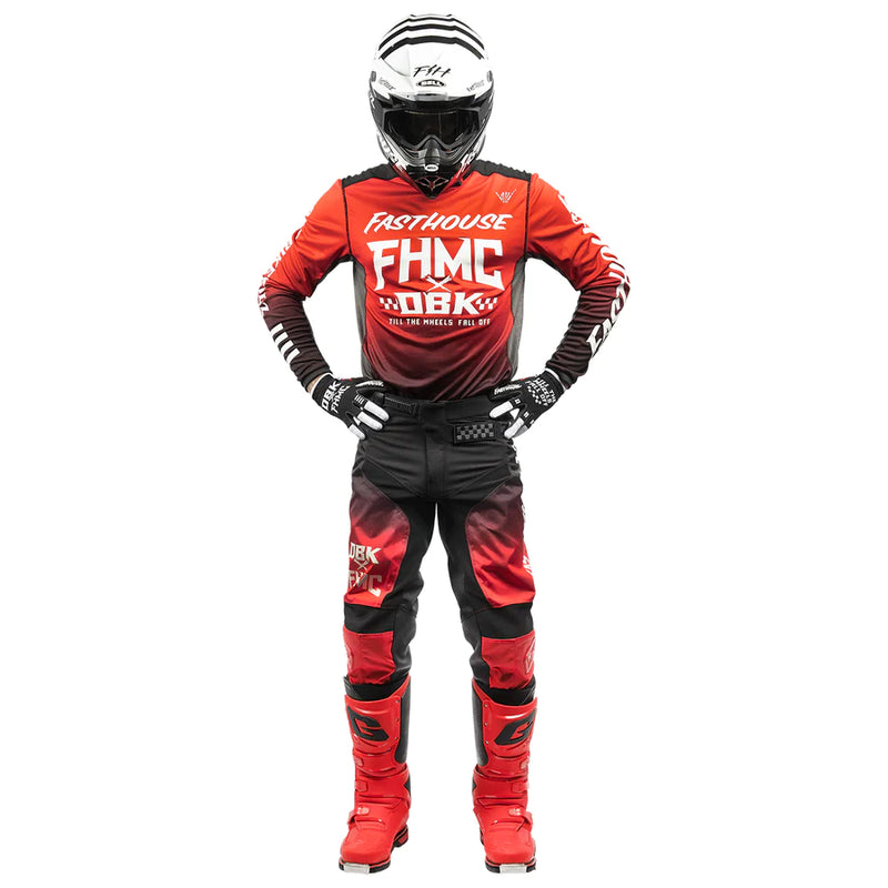 Load image into Gallery viewer, חליפת רכיבה פסטהאוס גריינדוס שחור/אדום Fasthouse Grindhouse Twich 24