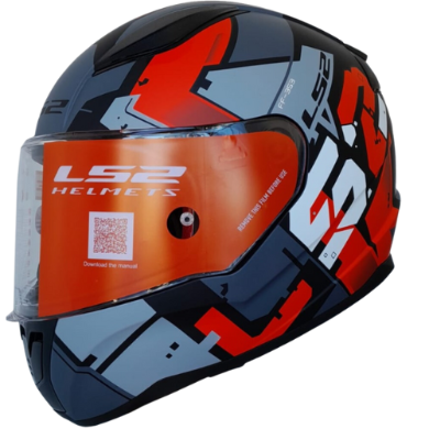 Load image into Gallery viewer, קסדה אל אס 2 רפיד מלאה לכביש שחור/אפור/אדום מט Ls2 Rapid F353