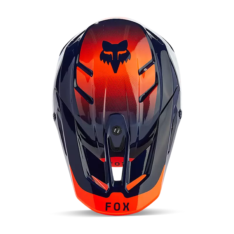 Load image into Gallery viewer, קסדה לאופנוע שטח/טרקטורון פוקס וי 3 כחול/כתום FOX V3 Revise V24