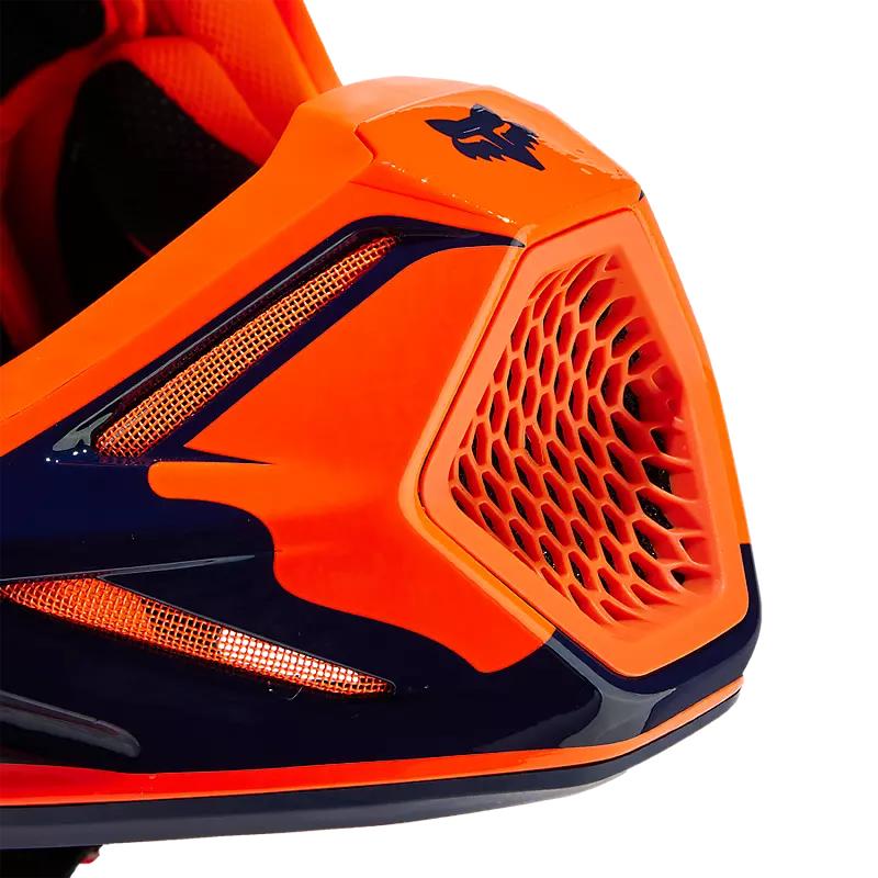 Load image into Gallery viewer, קסדה לאופנוע שטח/טרקטורון פוקס וי 3 כחול/כתום FOX V3 Revise V24