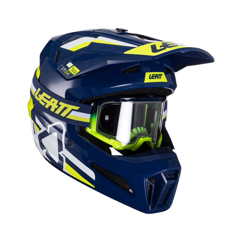 Load image into Gallery viewer, קסדה לאופנוע שטח/טרקטורון כולל משקף ליט LEATT 3.5 Blue V24