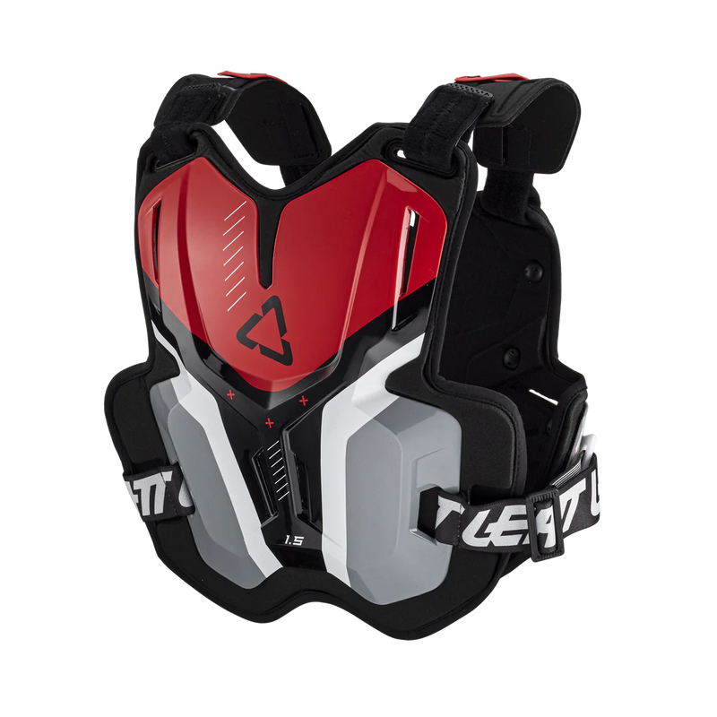 Load image into Gallery viewer, מגן חזה וגב צביצב ליט 1.5 אפור/אדום LEATT Chest Protector 1.5 Titanium V23