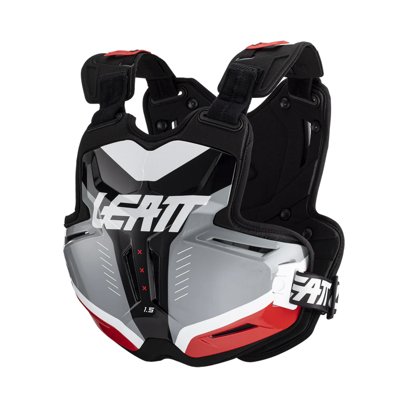 Load image into Gallery viewer, מגן חזה וגב צביצב ליט 1.5 אפור/אדום LEATT Chest Protector 1.5 Titanium V23