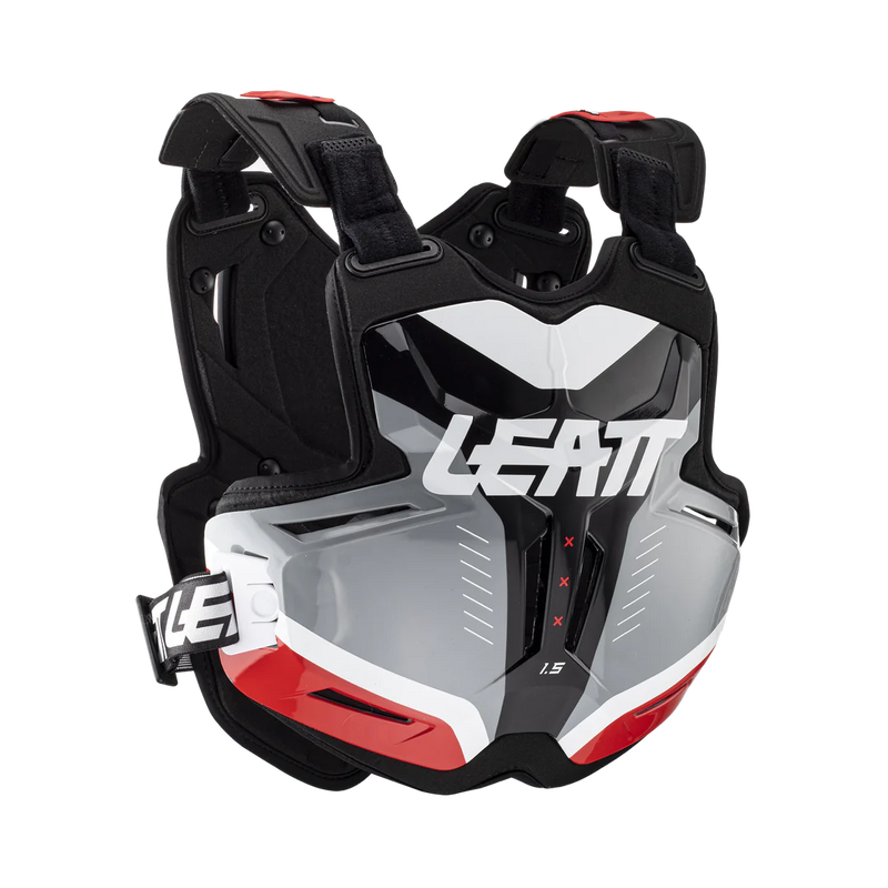 Load image into Gallery viewer, מגן חזה וגב צביצב ליט 1.5 אפור/אדום LEATT Chest Protector 1.5 Titanium V23